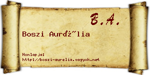 Boszi Aurélia névjegykártya